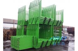 China Green Powder Coated 1.5M Depth 60 Stackable Steel Pallets supplier
