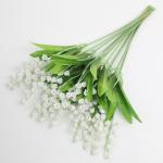 Simulated green plants, lily of the valley, wedding bouquet, home decoration, flower supplies, white high-end decoration, wedding decoration for sale