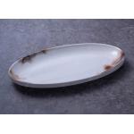 Odorless Ceramic Dinner Plate Oval Fish Serving Plate for sale