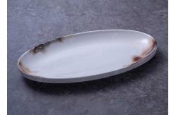 China Odorless Ceramic Dinner Plate Oval Fish Serving Plate supplier