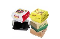 China LOW MOQ Custom Disposable Biodegradable Kraft Paper Burger  Food Packaging Box supplier