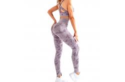 China Long Sleeve Women Gym Leggings Plaid Pattern Womens 2 Piece Yoga Set supplier