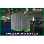 Photo Booth Backdrop Commerical Led Inflatable Photo Booth , Foldable Spiral Inflatable Photobooth