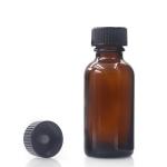 OEM Amber Boston Round Glass Bottles 30ml Amber Dropper Bottles for sale