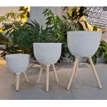Hand Carved Finishing Reinforced Clay Planter In Fiber Clay Customizable Design for sale