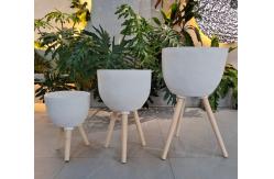 China Hand Carved Finishing Reinforced Clay Planter In Fiber Clay Customizable Design supplier