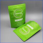 Reusable Zip Coffee Bags Valve Foil Lined Stand Up Coffee / Tea / Powder Packaging Pouch for sale