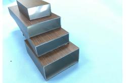 China Wooden Grain Square Aluminum Extrusions With Alloy 6060 6061 6063 6082 supplier