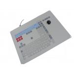 Ruggedized Trackball Industrial Membrane Keyboard Water Proof and Scratch Proof for sale