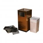 Newest Hot Sale Rectangular Lobby Standing Trash Bin Stainless Steel Commercial Trash Can Bin for Hotel for sale