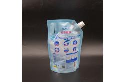 China 1L Detergent Angled Spout Pouch PET AL PE Laminate Leak Proof Wide Nozzle supplier