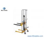 PJ4150 Hydraulic Manual Forklift Stacker 400kg 1000kg 1500kg Work Positioner Adjustable Fork Type for sale