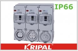 China 5 Pin Combination Switch And Outlet 40 Amp , Outdoor Plug Socket supplier