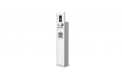 China Cold Roll Steel Infrared Temperature Scanner Kiosk With 10 L Hand Dispenser supplier