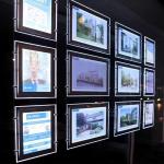 A3 A4 Crystal Light Box Led Frames Illuminated Light Box Hanging Window Display