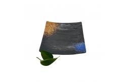 China Matte Black Beach Melamine Plates Square Dinnerware Anti Scratch supplier