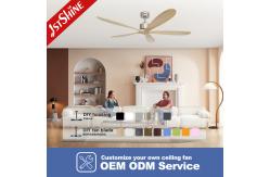China Living Room Big Wooden Blade Ceiling Fan Remote Control With No Light supplier