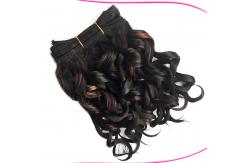 China Short 8 Black Synthetic Hair Extensions Highlight With High Temperature Fiber supplier