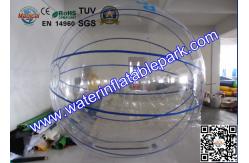 China Big Blue Strips Floating  Inflatable  Walk On Water Ball For Hire supplier