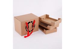 China Recyclable Cardboard Box Trays For Food With Handle supplier