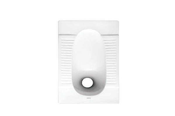 Front Outlet Ceramic Squat Pan Without Trapway Portable Floor Squat Toilet
