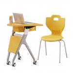 Foldable PP Plastic Round Student Training Room Tables And Chairs Set for sale
