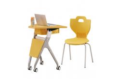 China Foldable PP Plastic Round Student Training Room Tables And Chairs Set supplier