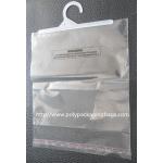 White Logo Printed Plastic Gift Bags With Handles / Bottom Gusset for sale