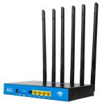 6 Antennas 1200Mbps WiFi Router Black Dual Band Sim Card Router for sale