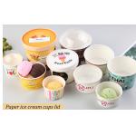 Ice Cream Disposable Paper Cup PLA Coating Biodegradable Yogurt Packaging for sale