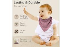 China Soft Triangular Muslin Cotton Bibs Infant Feeding Bib For Unisex Baby supplier