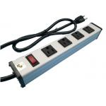 Metal 4 Way Multi Outlet Power Strip With On Off Switch For Workshop / Office for sale