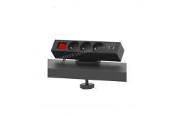 China Black / White Clip USB Desktop Socket 3 Ways With CE Certification supplier