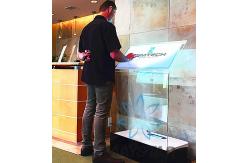 China Hologram Projection Kiosk Machine Holo Transparent Glass Touch Kiosk with Rear Projection supplier