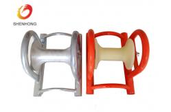 China Straight Line Electrical Cable Pulling Rollers With Aluminum Wheel supplier