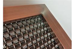 China Pre - Crimped Woven Architectural Wire Mesh Panels With Versatile Spine Frame supplier