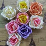 DIY Wedding Small Fabric Craft Flowers 8 Colors Decorative Flat On Back for sale