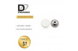 China Shiny Silver Denim Metal Buttons Original Designer Button Accessories supplier