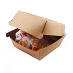 Custom Biodegradable Kraft Burger Box Low MOQ Solution for Fast Food Packagin for sale