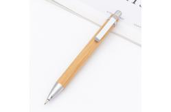 China School Bamboo Wood Automatic Press Pencil Eco Friendly Pencil With Steel Clip supplier
