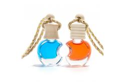 China Flat Round Hanging Glass Diffuser Bottles Car Perfume 8ml supplier