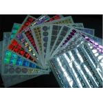 Permanent Glossy Waterproof Holographic Security Stickers With Multicolor for sale