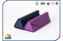 China Triangular Collapsible Foldable Gift Box Pack Glasses Flocking Inside supplier