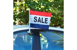 China Single Sided Or Double Sided Car Sales Flags Screen Printed supplier