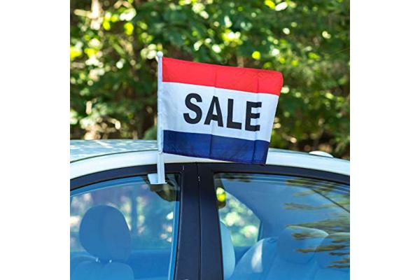 Single Sided Or Double Sided Car Sales Flags Screen Printed