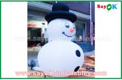 China Durable White Inflatable Snowman For Party / Holiday Decorations supplier