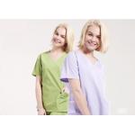 Split Hem Scrubs Medical Uniforms Back Straps With Drawstring Casual Trousers for sale