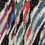 Floral Dots Geometric Print Crepe Woven Fabric Tie Dye 250gsm For Garment for sale