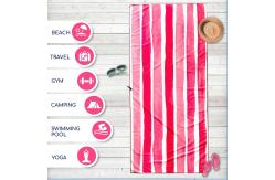 China Big Reactive Print Custom Sand Free Proof Recycled Sustainable Beach Towel Quick Dry supplier