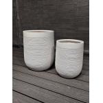 Φ300*H400 Fiber Clay Planter Keep 5-6 Years Outdoor Life Texture Surface Weather-resistant and Long-lasting Design for sale